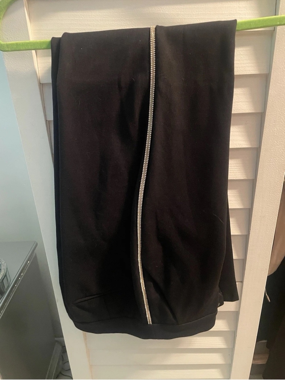 Boston Proper Ponte Knit  Black embellished Pants Size 4 GUC